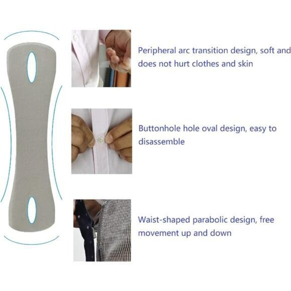 Invisible Tie Clip Holder Clear Tie Stay Alternative for Men Dress Shirt Suit - Picture 6 of 7